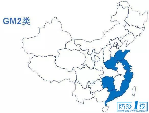 图5  GM2类重组毒株分布图